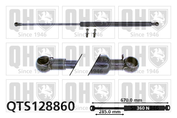 Gas Spring, boot/cargo area (QTS128860)