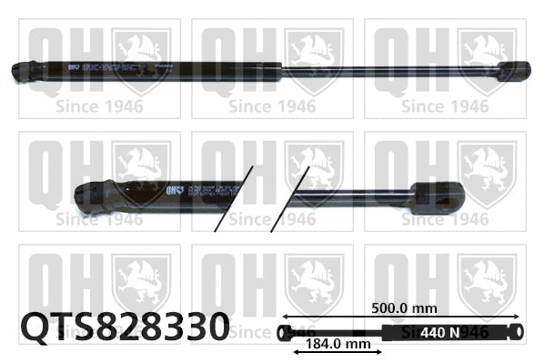 Gas Spring, boot/cargo area (QTS828330)