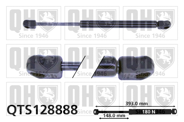 Gas Spring, rear window (QTS128888)