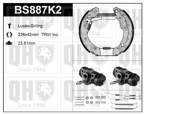 Brake Shoe Set (BS887K2)
