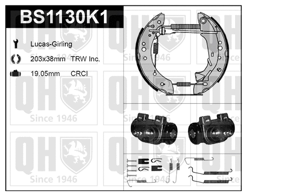 Brake Shoe Set (BS1130K1)