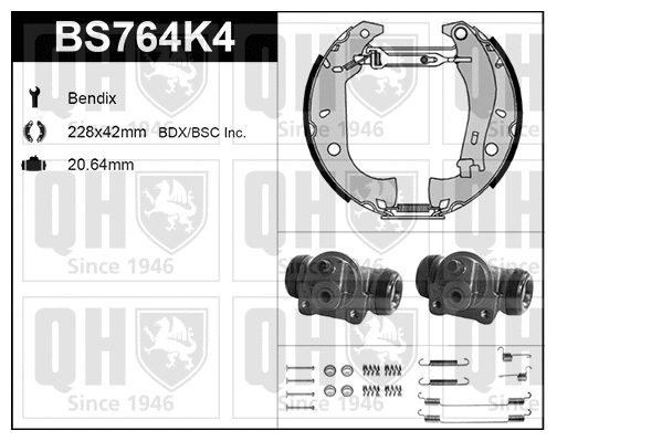 Brake Shoe Set (BS764K4)