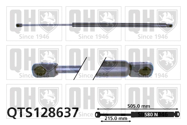 Gas Spring, boot/cargo area (QTS128637)