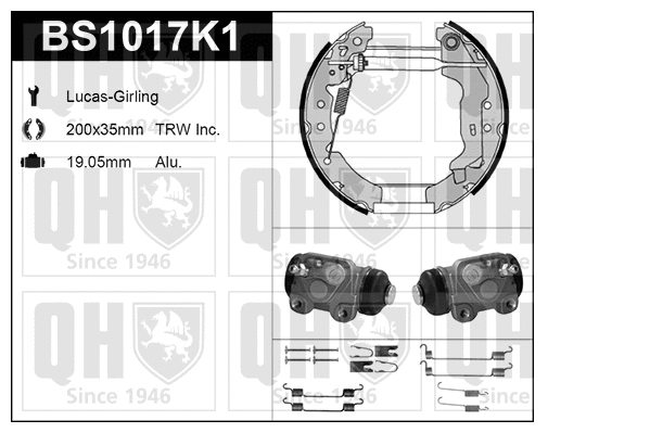 Brake Shoe Set (BS1017K1)