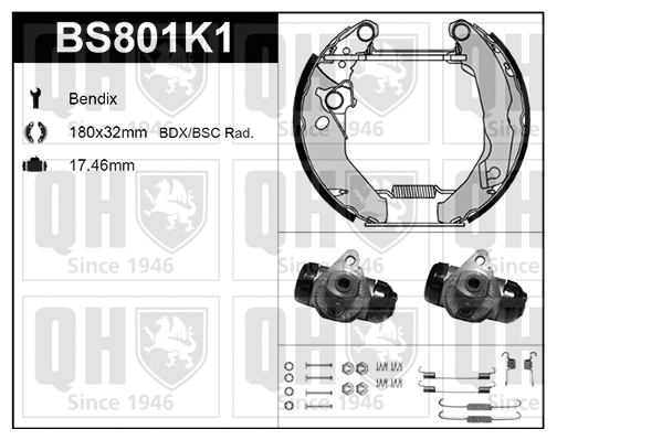 Brake Shoe Set (BS801K1)