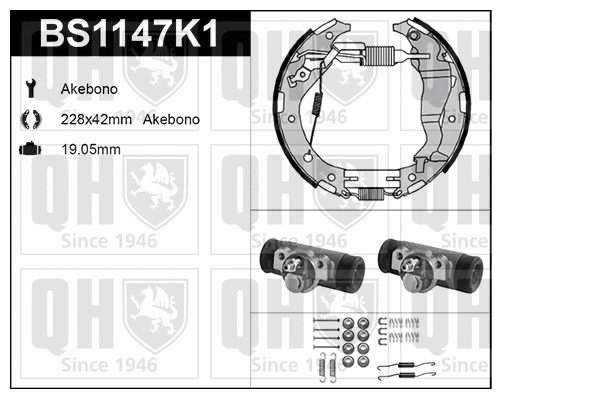Brake Shoe Set (BS1147K1)