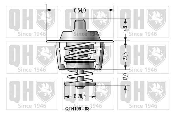 Thermostat, coolant (QTH109)