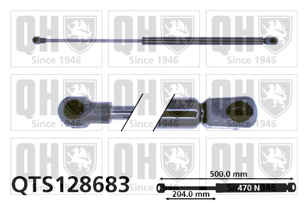 Gas Spring, boot/cargo area (QTS128683)