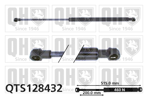 Gas Spring, boot/cargo area (QTS128432)