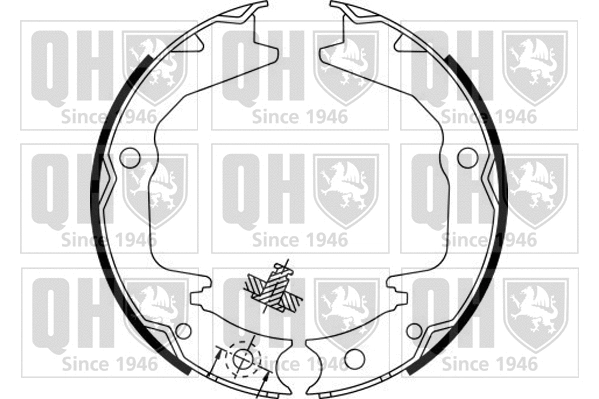 Brake Shoe Set, parking brake (BS1138)
