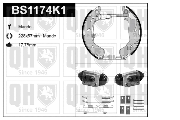 Brake Shoe Set (BS1174K1)