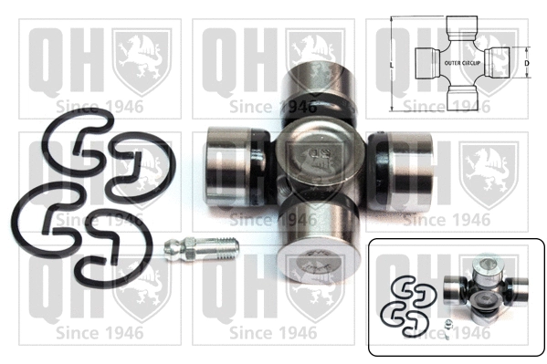 Universal Joint, differential pinion gear (QL102)