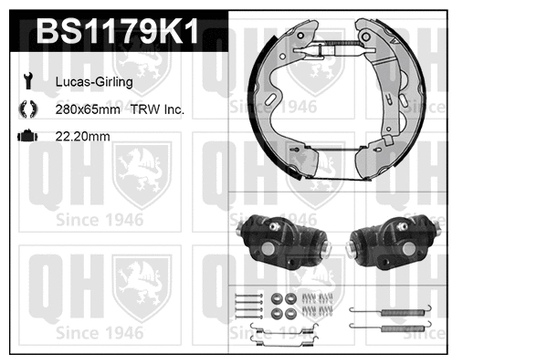 Brake Shoe Set (BS1179K1)