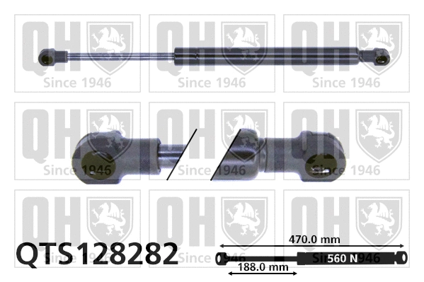 Gas Spring, boot/cargo area (QTS128282)