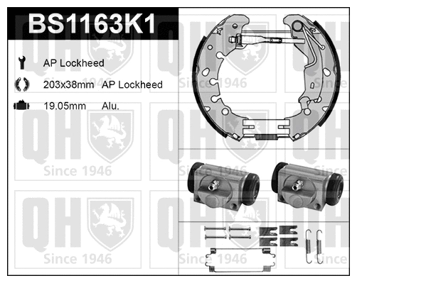 Brake Shoe Set (BS1163K1)