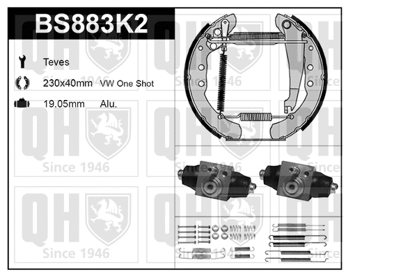Brake Shoe Set (BS883K2)