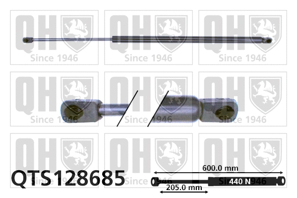 Gas Spring, boot/cargo area (QTS128685)