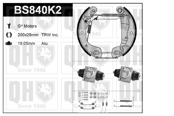 Brake Shoe Set (BS840K2)