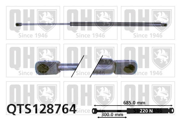 Gas Spring, bonnet (QTS128764)