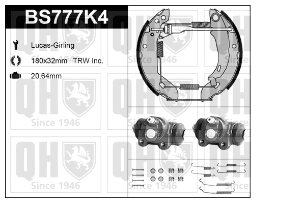 Brake Shoe Set (BS777K4)