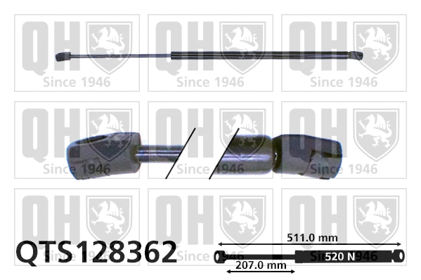 Gas Spring, boot/cargo area (QTS128362)