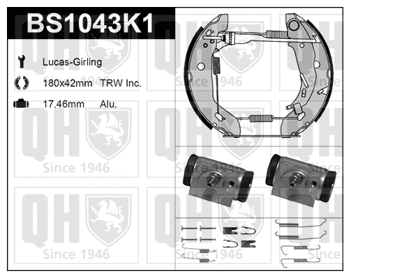 Brake Shoe Set (BS1043K1)