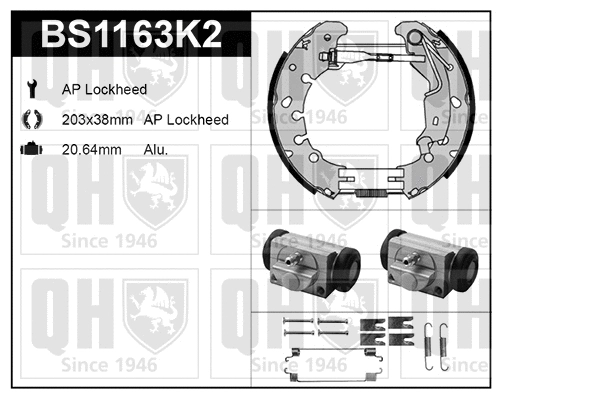 Brake Shoe Set (BS1163K2)