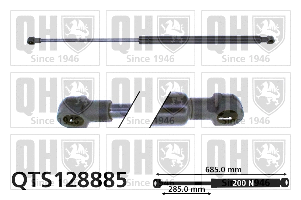 Gas Spring, bonnet (QTS128885)