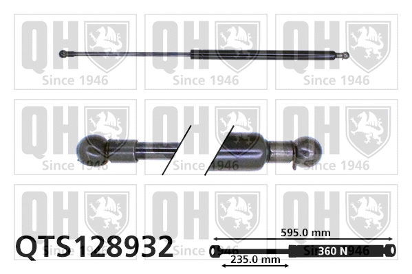 Gas Spring, boot/cargo area (QTS128932)