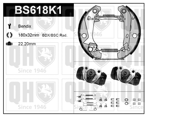 Brake Shoe Set (BS618K1)