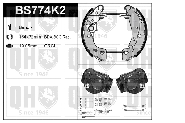 Brake Shoe Set (BS774K2)