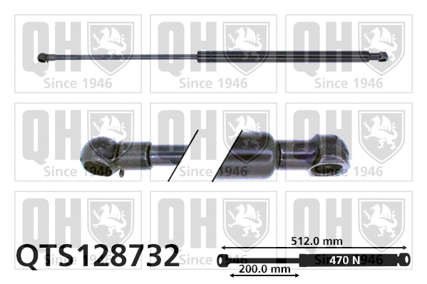 Gas Spring, boot/cargo area (QTS128732)