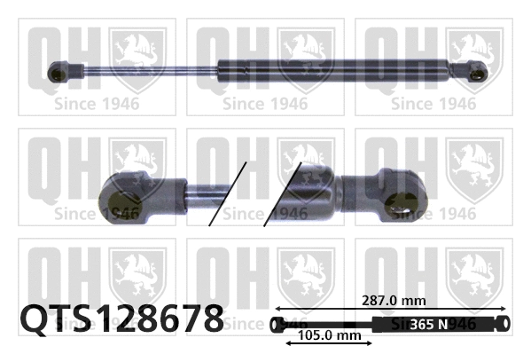 Gas Spring, boot/cargo area (QTS128678)