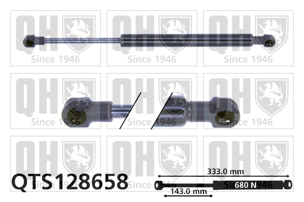 Gas Spring, bonnet (QTS128658)