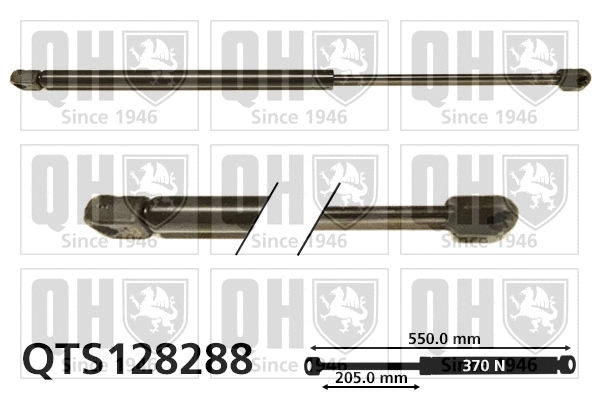 Gas Spring, boot/cargo area (QTS128288)