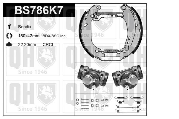 Brake Shoe Set (BS786K7)