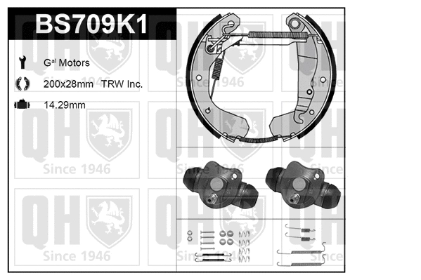 Brake Shoe Set (BS709K1)