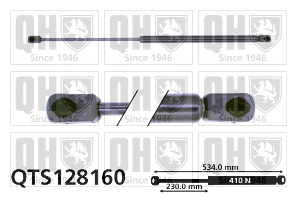 Gas Spring, boot/cargo area (QTS128160)