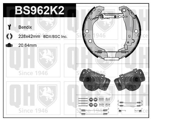 Brake Shoe Set (BS962K2)