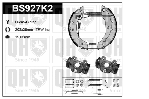 Brake Shoe Set (BS927K2)
