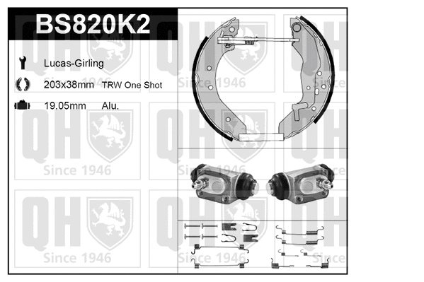 Brake Shoe Set (BS820K2)