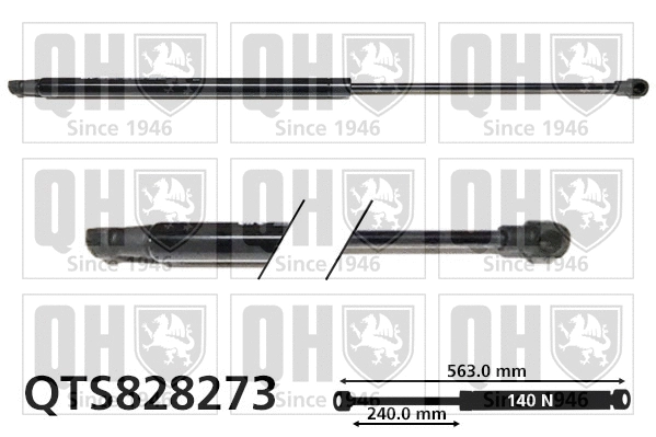 Gas Spring, rear window (QTS828273)