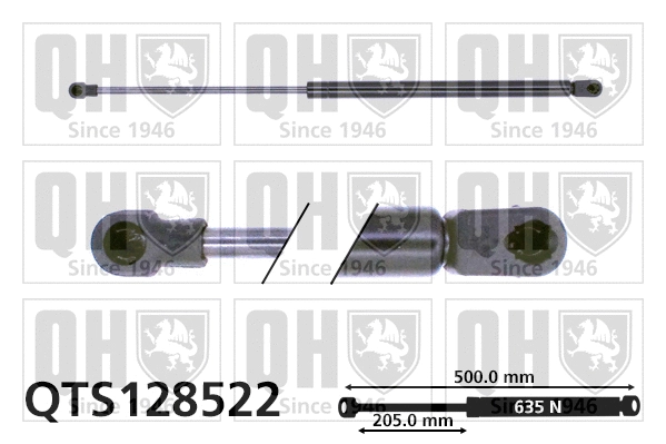 Gas Spring, boot/cargo area (QTS128522)