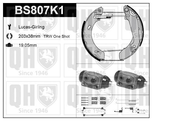Brake Shoe Set (BS807K1)