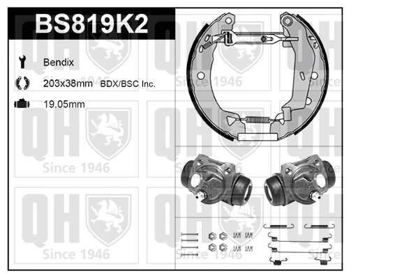 Brake Shoe Set (BS819K2)