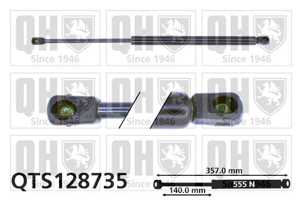Gas Spring, boot/cargo area (QTS128735)
