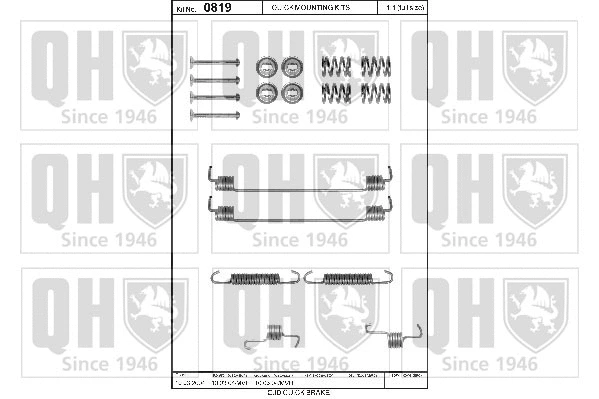 Accessory Kit, brake shoes (BFK456)