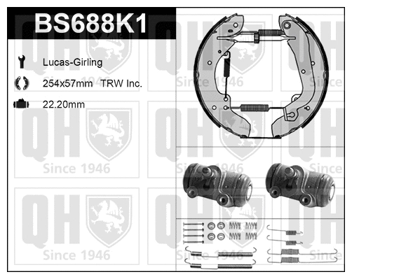 Brake Shoe Set (BS688K1)