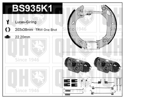 Brake Shoe Set (BS935K1)