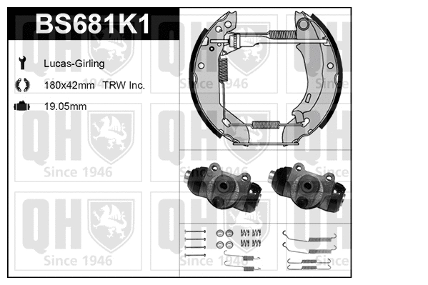 Brake Shoe Set (BS681K1)